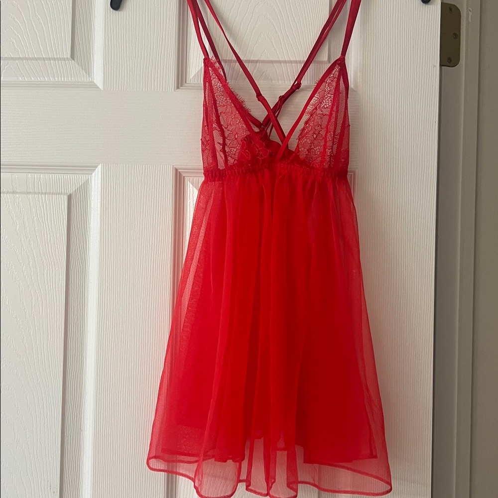 Victoria’s Secret Red Babydoll Lingerie Set